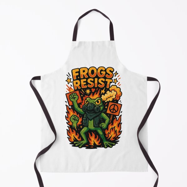 Item preview, Frogs Resist Portland Protest Shirt - Funny Activist Frog Tee Sticker designed and sold by GeniePixel.
