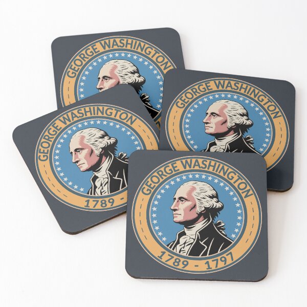 Item preview, George Washington US President Illustration Badge designed and sold by KrisSidDesigns.