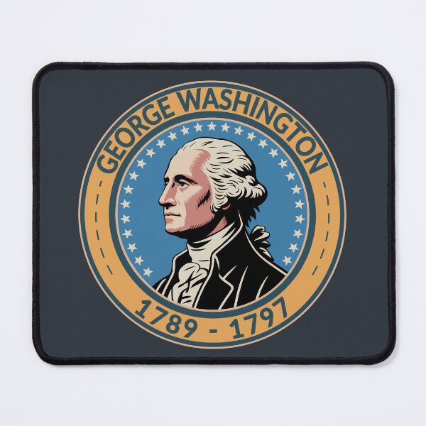 Item preview, George Washington US President Illustration Badge designed and sold by KrisSidDesigns.