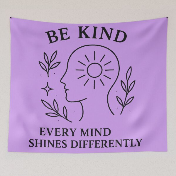Item preview, Be Kind – Every Mind Shines Differently | Neurodiversity Awareness Design designed and sold by Painted Moon by Luna Bee™.