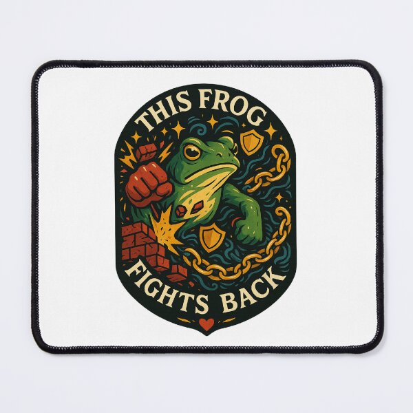 Item preview, This Frog Fights Back Shirt - Empowering Resist Frog Tee Sticker designed and sold by GeniePixel.