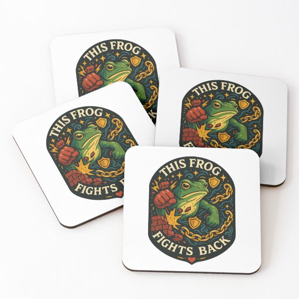 Item preview, This Frog Fights Back Shirt - Empowering Resist Frog Tee Sticker designed and sold by GeniePixel.