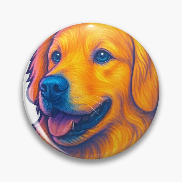 Item preview, Golden Retriever: Neon Chrome Drip designed and sold by Savannarojas.