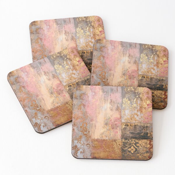 Item preview, Blush Pink And Elegant Golden Vintage Abstract Art   designed and sold by DEC02.