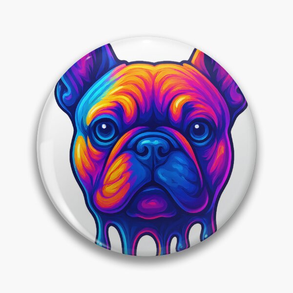 Item preview, French Bulldog: Neon Chrome Drip designed and sold by Savannarojas.