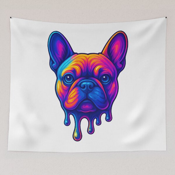 Item preview, French Bulldog: Neon Chrome Drip designed and sold by Savannarojas.