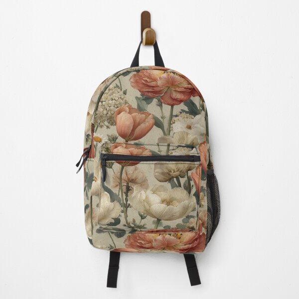 Item preview, Vintage Coral Tulip Garden designed and sold by Angela Santana Designs.