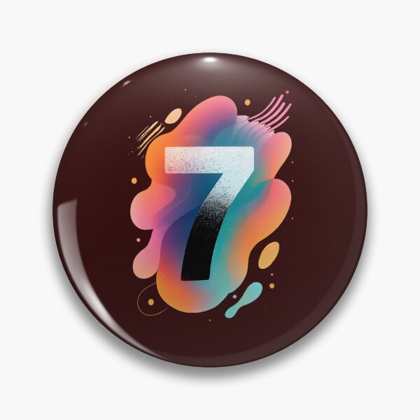 Item preview, Letter 7 with gradient designed and sold by Mahe-Art.