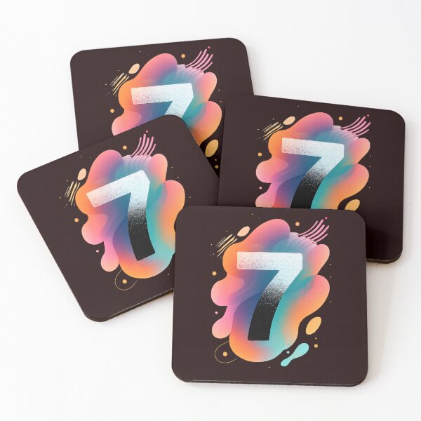 Item preview, Letter 7 with gradient designed and sold by Mahe-Art.