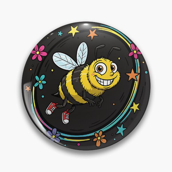 Item preview, Smiling Bee with Sneakers – Vibrant Nature and Fun designed and sold by AwesomeBeyondLimits.
