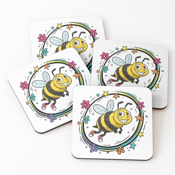 Item preview, Smiling Bee with Sneakers – Vibrant Nature and Fun designed and sold by AwesomeBeyondLimits.