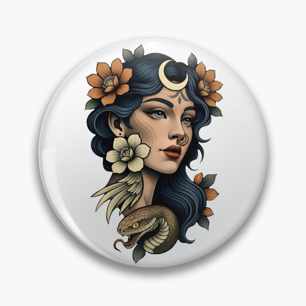 Item preview, Neotrad woman and snake designed and sold by InkThings.