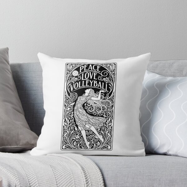 Item preview, Peace Love Volleyball Player Girl Funny Art Nouveau Woman designed and sold by GrandeDuc.