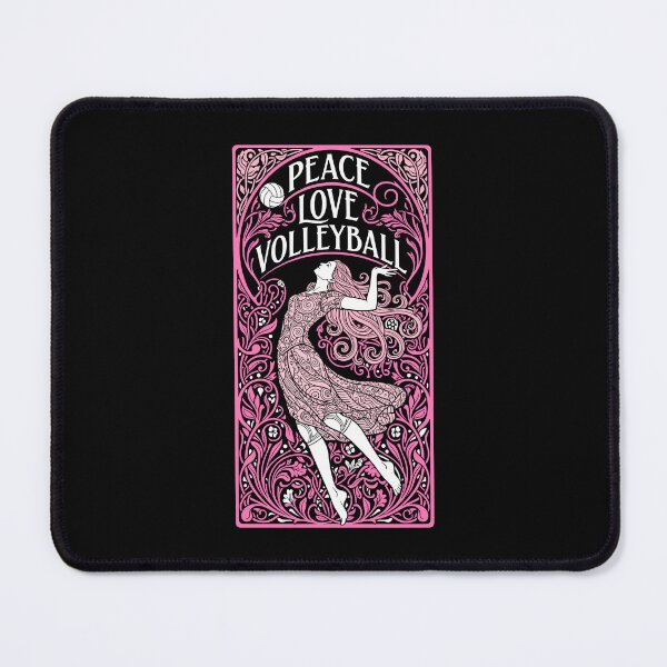 Item preview, Peace Love Volleyball Player Girl Funny Art Nouveau Woman designed and sold by GrandeDuc.
