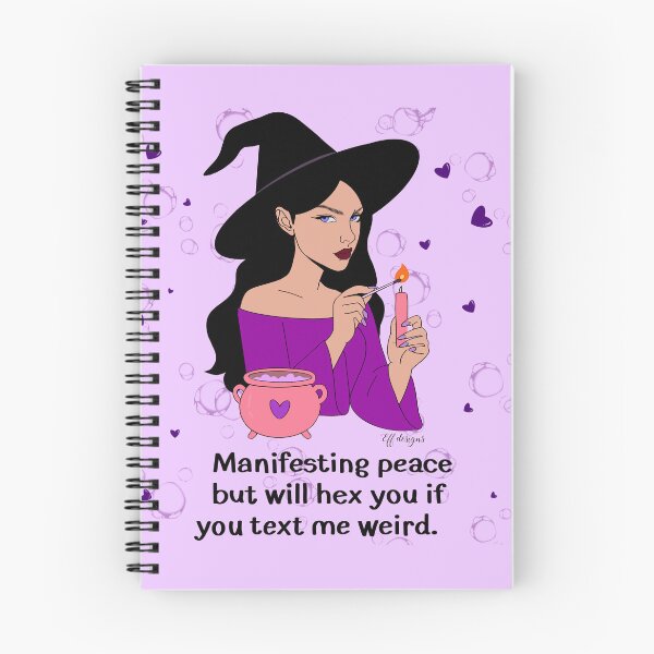 Item preview, Manifesting Peace but Will Hex You if You Text Me Weird – Funny Witchy Halloween Quote designed and sold by effdesigns.