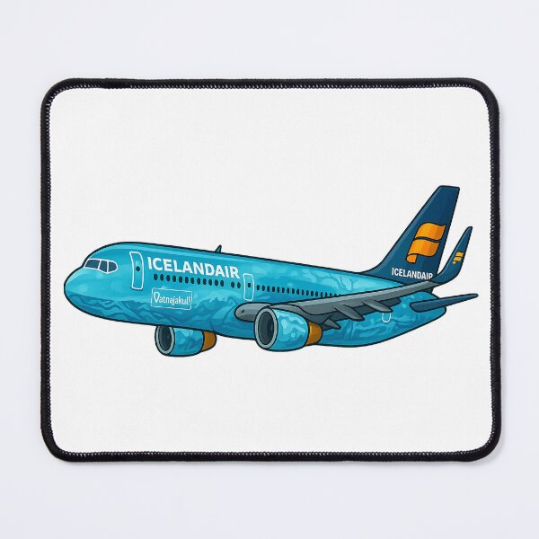 Item preview, Icelandair Vatnajökull Cartoon Airplane Design – Glacier Livery Aviation Art designed and sold by UrbanKangaroo.