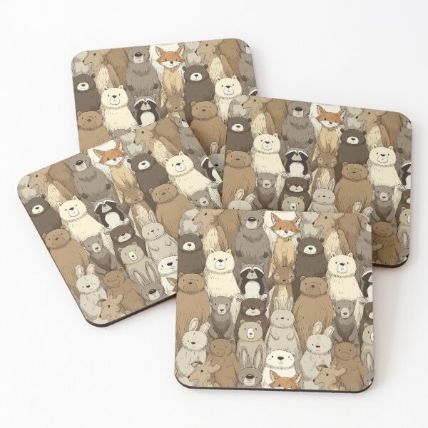 Item preview, Woodland Friends Animal Crowd Pattern designed and sold by Piotrek0001.