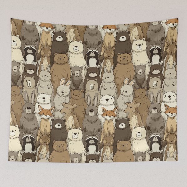 Item preview, Woodland Friends Animal Crowd Pattern designed and sold by Piotrek0001.