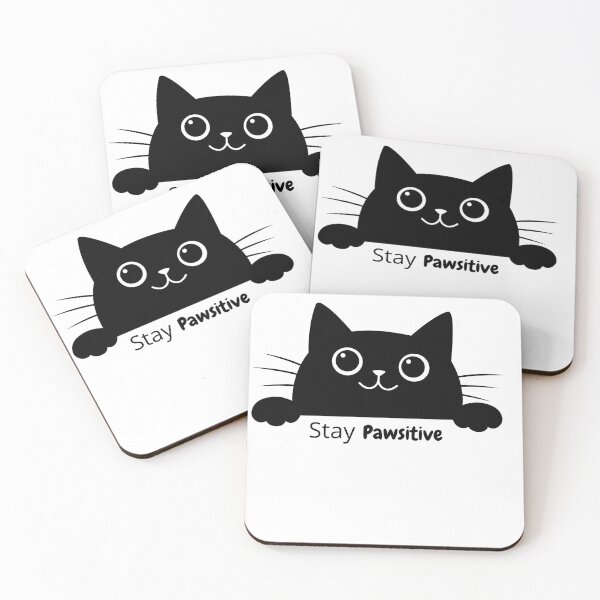 Artikelvorschau, Bleib pawsitiv entworfen und verkauft von StudyCat Studio.