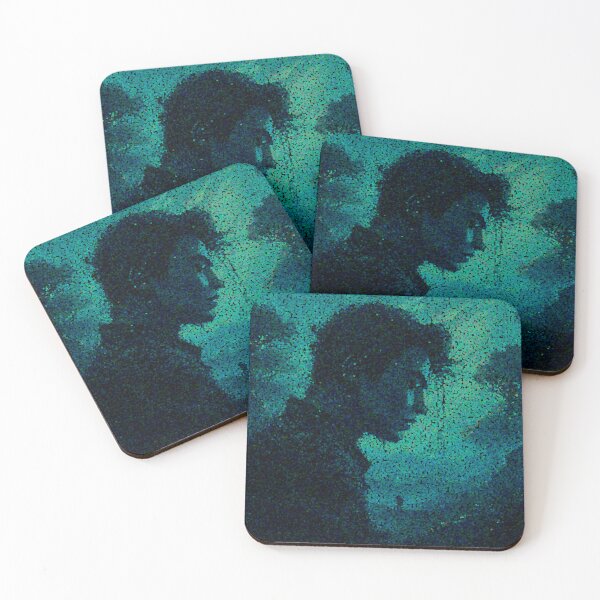 Item preview, Digital Daydream – Surreal Cyan Portrait designed and sold by Flower Magic .