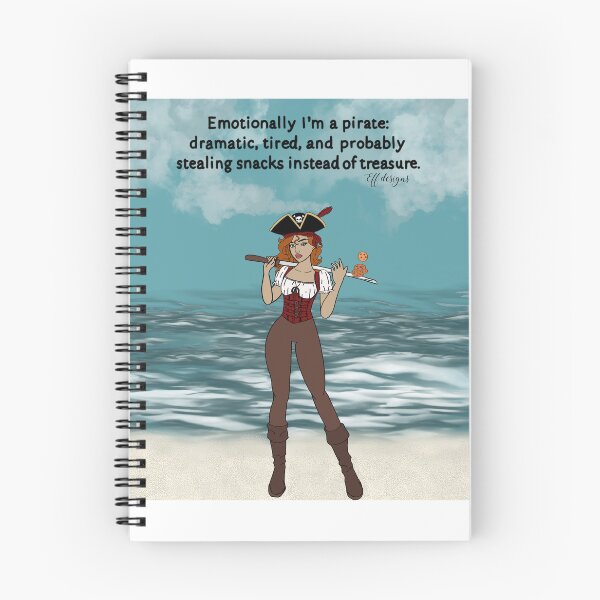 Item preview, Emotionally I’m a Pirate – Funny Halloween Quote for Snack Lovers designed and sold by effdesigns.