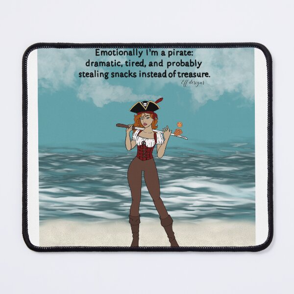 Item preview, Emotionally I’m a Pirate – Funny Halloween Quote for Snack Lovers designed and sold by effdesigns.