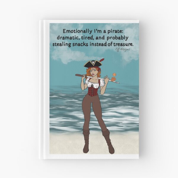 Item preview, Emotionally I’m a Pirate – Funny Halloween Quote for Snack Lovers designed and sold by effdesigns.