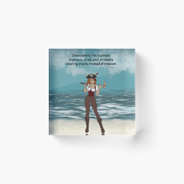 Item preview, Emotionally I’m a Pirate – Funny Halloween Quote for Snack Lovers designed and sold by effdesigns.