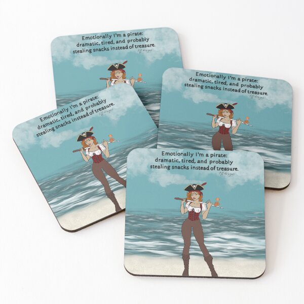 Item preview, Emotionally I’m a Pirate – Funny Halloween Quote for Snack Lovers designed and sold by effdesigns.
