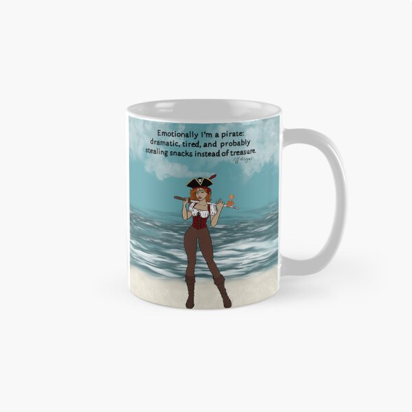 Item preview, Emotionally I’m a Pirate – Funny Halloween Quote for Snack Lovers designed and sold by effdesigns.