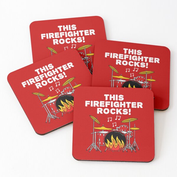 Item preview, This Firefighter Rocks, Drums Drummer Musician designed and sold by doodlerob.