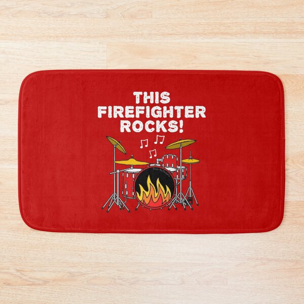 Item preview, This Firefighter Rocks, Drums Drummer Musician designed and sold by doodlerob.