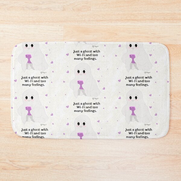 Item preview, Just a Ghost with Wi-Fi and Too Many Feelings – Cute Spooky Quote Design designed and sold by effdesigns.