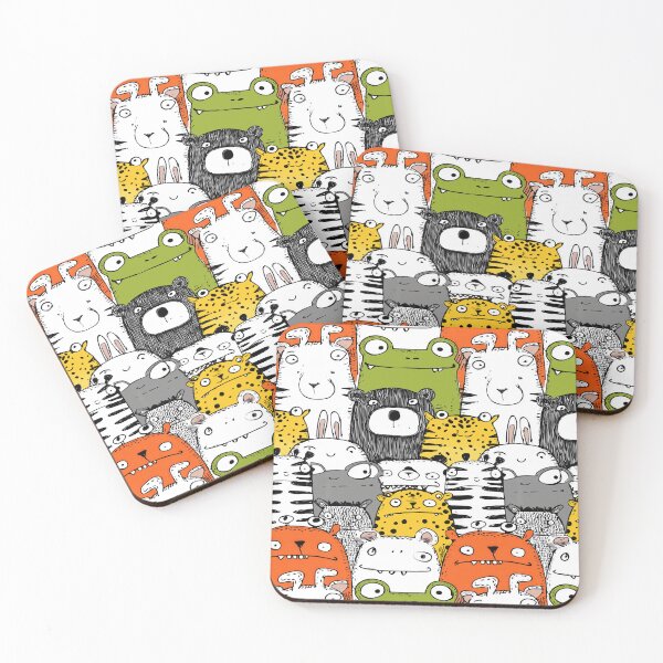 Item preview, Bold And Quirky Sketchy Jungle Animals Crowd designed and sold by Piotrek0001.