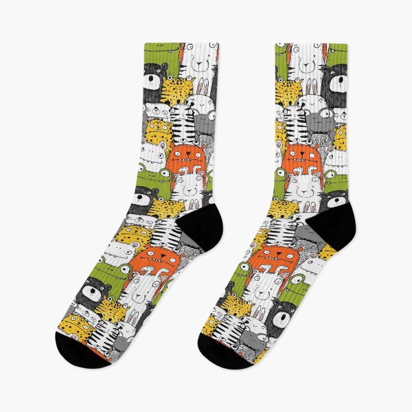 Item preview, Bold And Quirky Sketchy Jungle Animals Crowd designed and sold by Piotrek0001.
