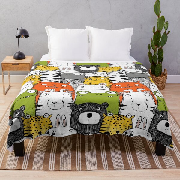 Item preview, Bold And Quirky Sketchy Jungle Animals Crowd designed and sold by Piotrek0001.