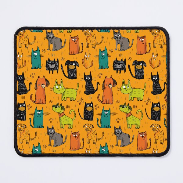 Item preview, Quirky Hand-Drawn Colorful Cats And Dogs designed and sold by Piotrek0001.