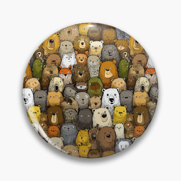 Item preview, A Big Crowd Of Friendly Illustrated Cartoon Bears designed and sold by Piotrek0001.