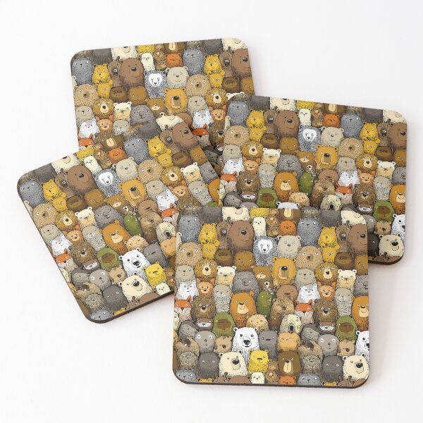 Item preview, A Big Crowd Of Friendly Illustrated Cartoon Bears designed and sold by Piotrek0001.