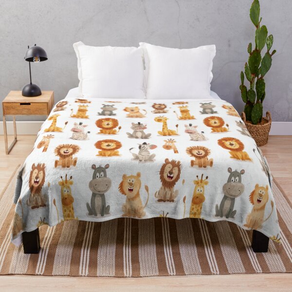 Item preview, Soft Watercolor Baby Safari Animals Nursery Pattern designed and sold by Piotrek0001.