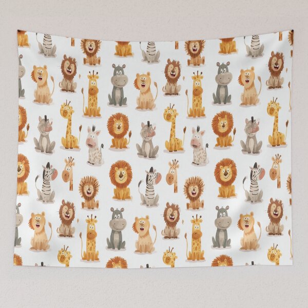 Item preview, Soft Watercolor Baby Safari Animals Nursery Pattern designed and sold by Piotrek0001.