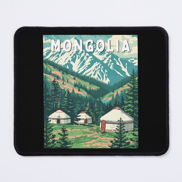 Item preview, Mongolia Vintage Art Travel Landscape designed and sold by MaateoDesign.