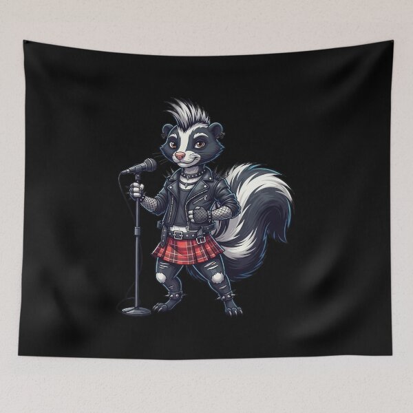 Item preview, Punk Rock Skunk Singing into Microphone designed and sold by ML-Media.
