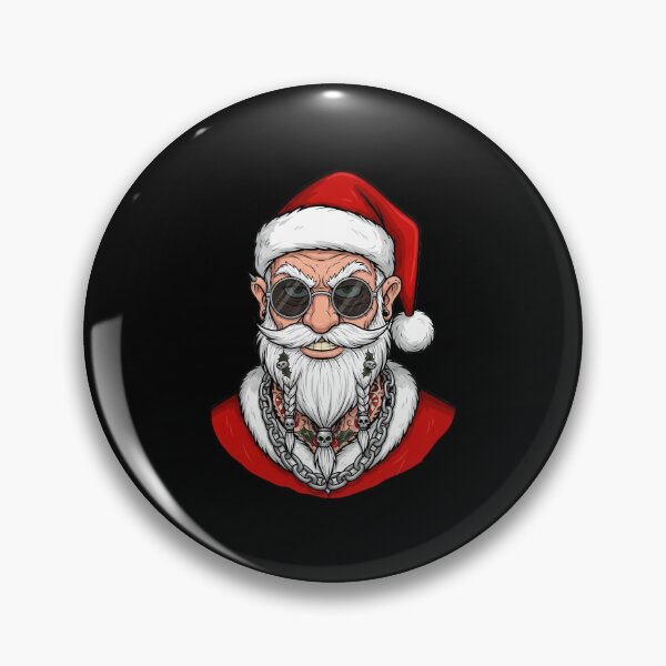 Item preview, Rebel Santa Claus with Braided Beard and Tattoos designed and sold by RGShirtWorks.