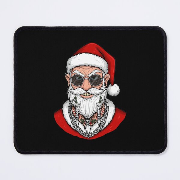 Item preview, Rebel Santa Claus with Braided Beard and Tattoos designed and sold by ML-Media.