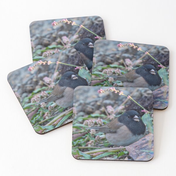 Item preview, Dark-eyed Junco feeding on the ground designed and sold by lisavonbiela.