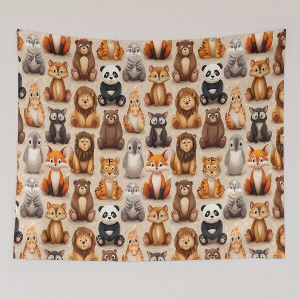 Item preview, Adorable Plush Toy Style Woodland Zoo Animals designed and sold by Piotrek0001.