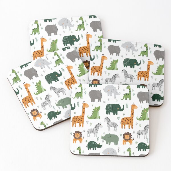 Item preview, Modern Scandinavian Style Safari Animals Nursery Art designed and sold by Piotrek0001.