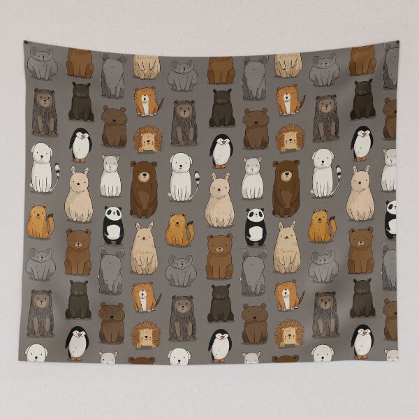 Item preview, Simple Sitting Cartoon Animals And Penguin Friends designed and sold by Piotrek0001.