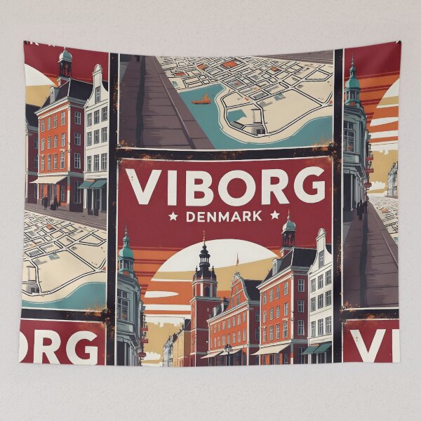 Item preview, Viborg Denmark 1950s Vintage Travel Tourism designed and sold by TravelersGems.